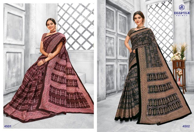 Deeptex Mother India 45 Daily Wear Wholesale Cotton Saree Collection